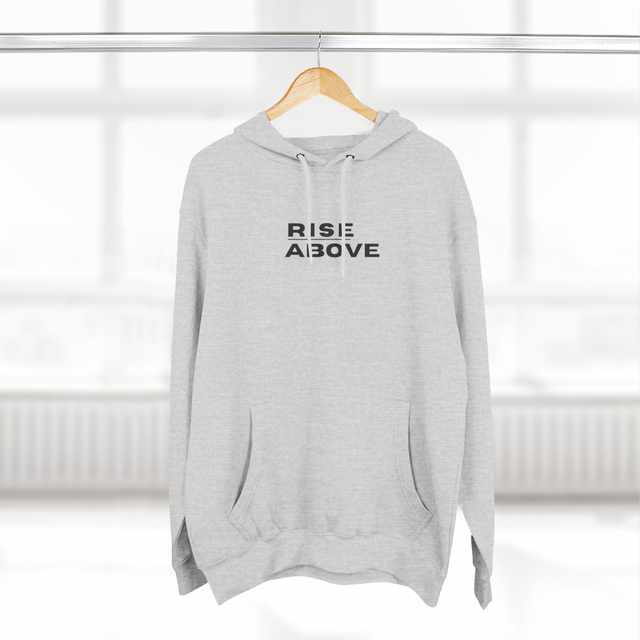 Fleece Hoodie - Rise Above Casual Athletic Sweatshirt