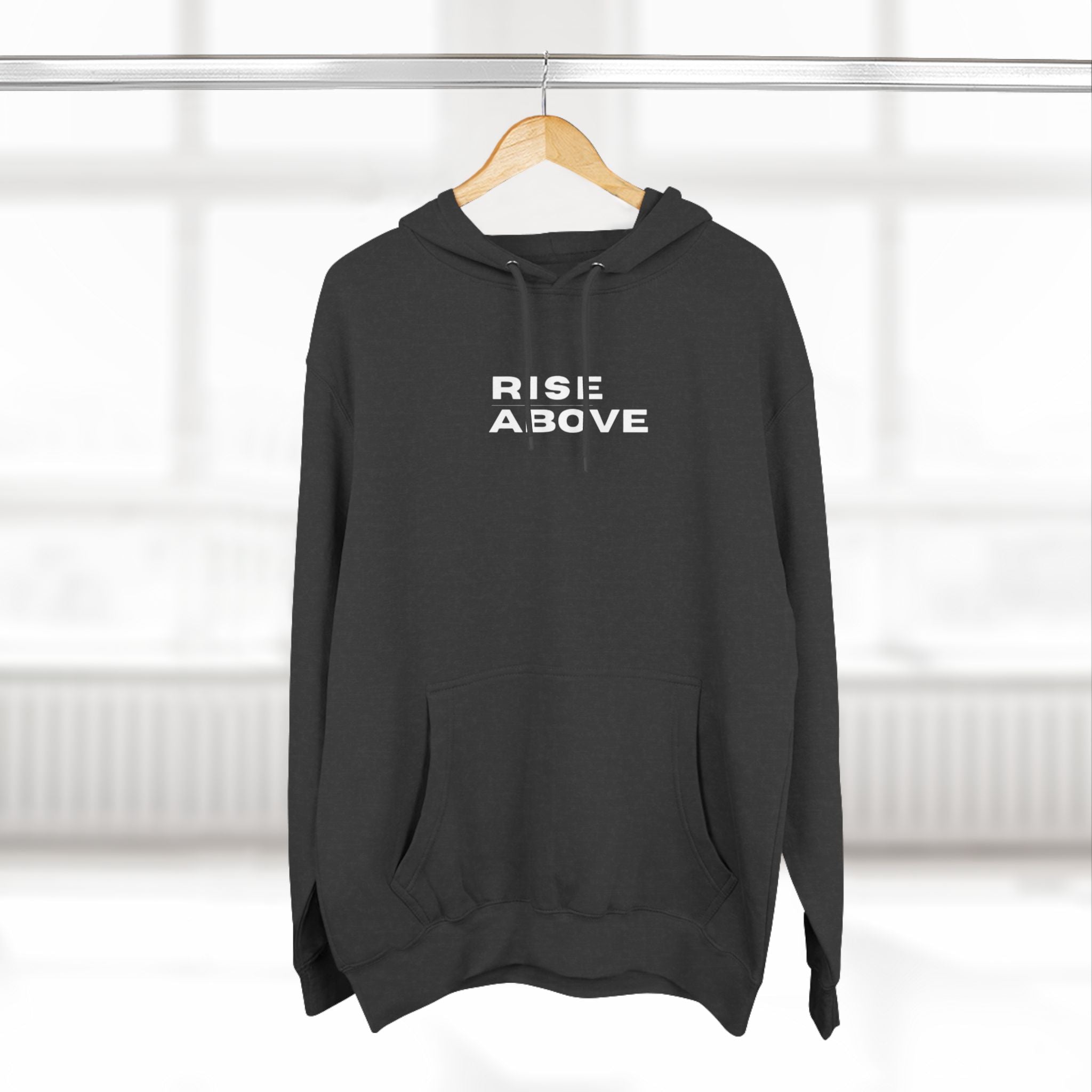 Fleece Hoodie - Rise Above Casual Athletic Sweatshirt