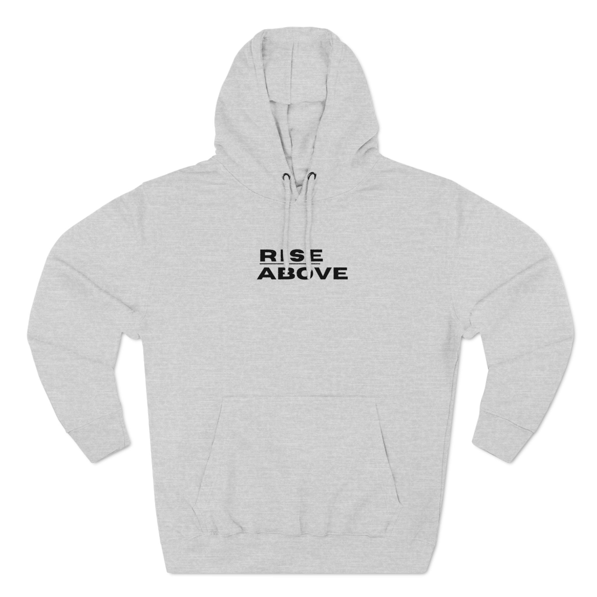 Fleece Hoodie - Rise Above Casual Athletic Sweatshirt