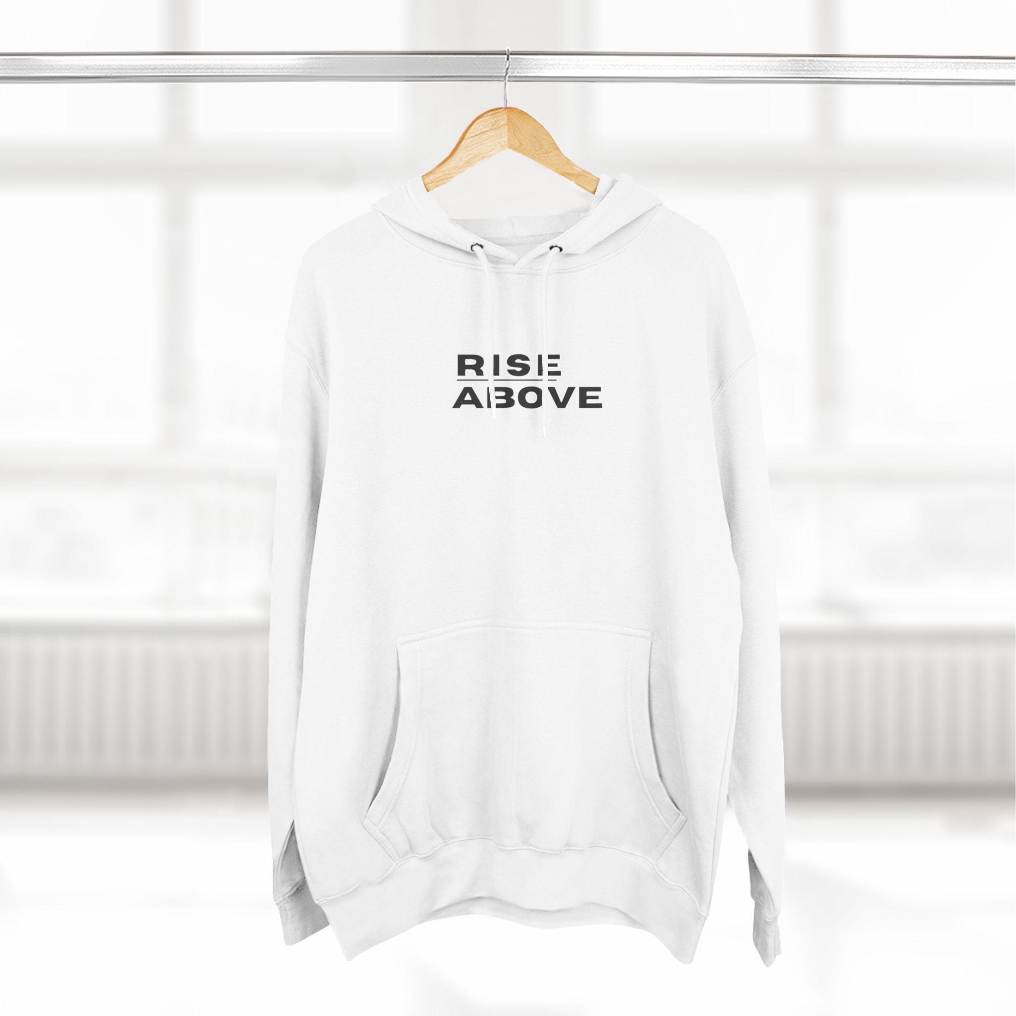 Fleece Hoodie - Rise Above Casual Athletic Sweatshirt