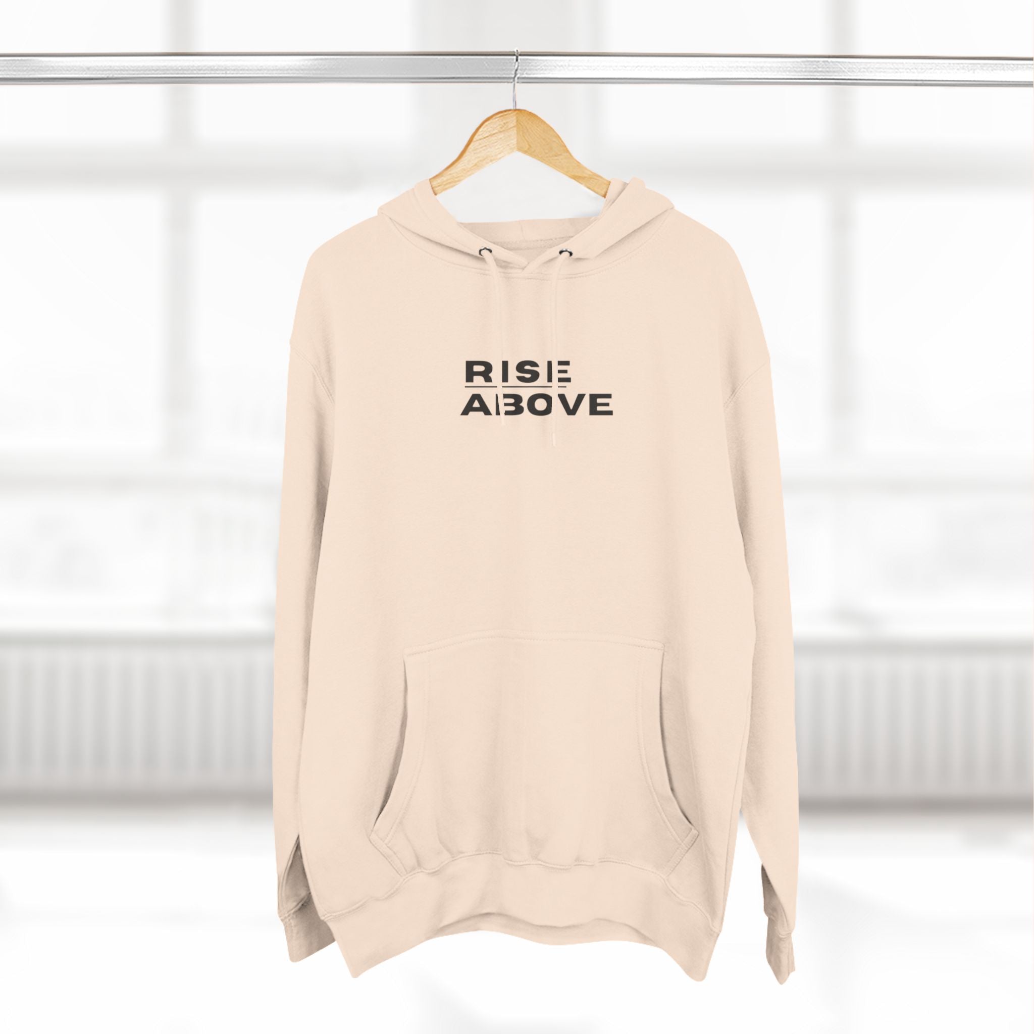 Fleece Hoodie - Rise Above Casual Athletic Sweatshirt